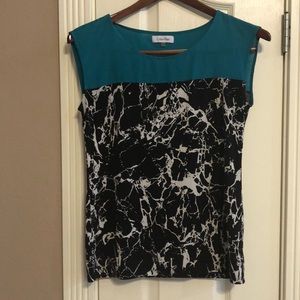 Calvin Cline color block blouse